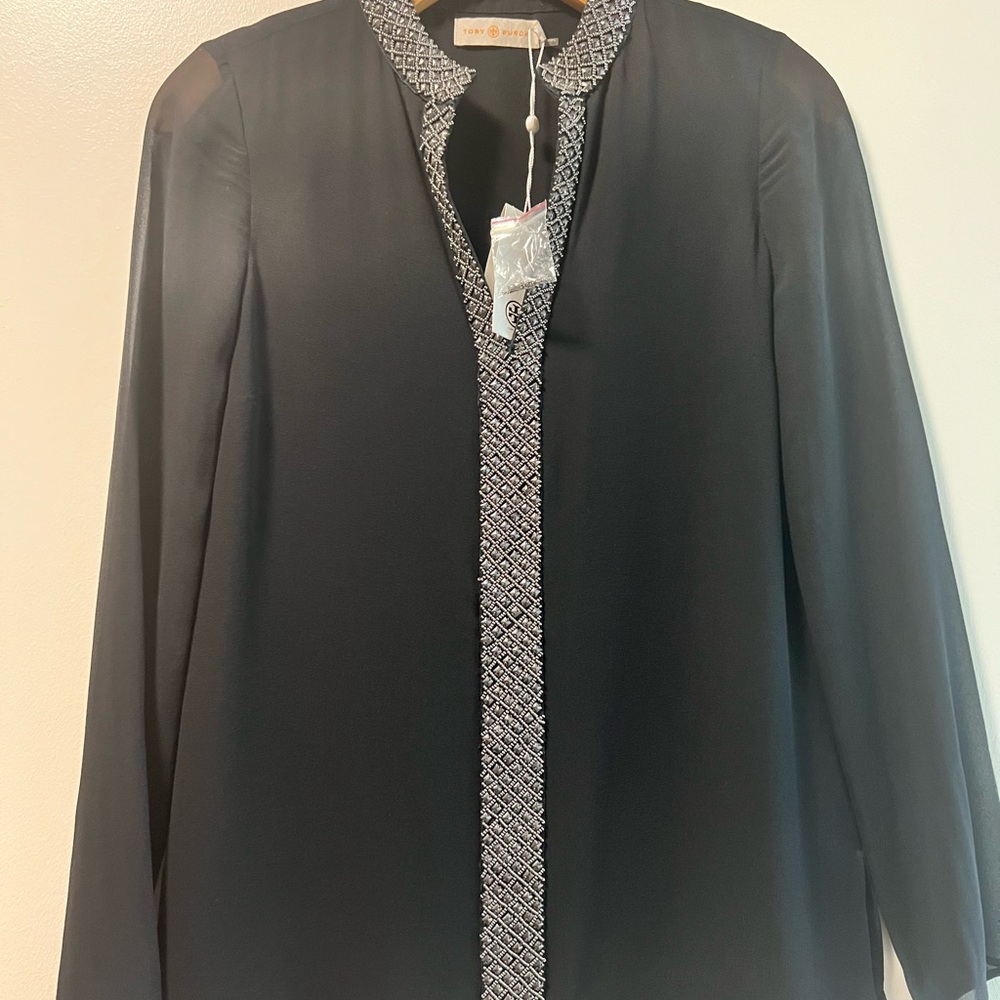 Tory Burch Lynn Tunic with beaded trim